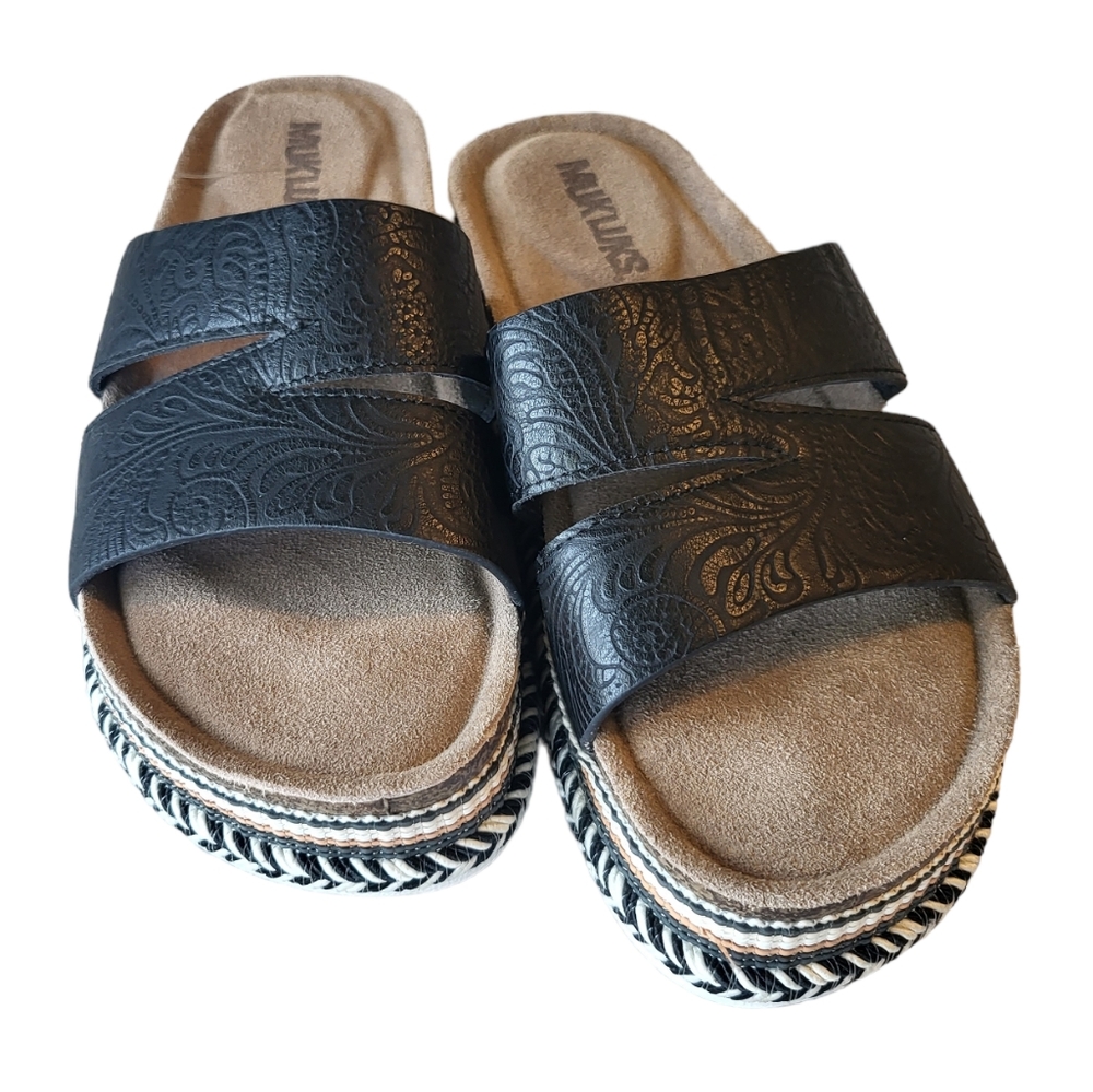 MUK LUKS Espadrille Platform Sandals